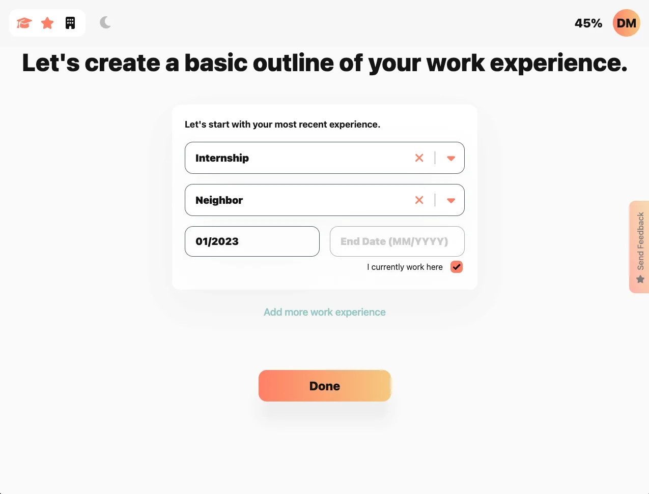 Internship Experience